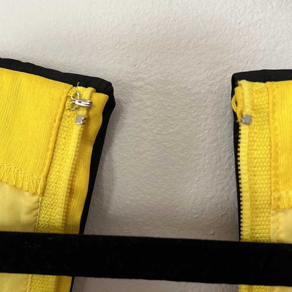 Vintage Sailor Dress Rockabilly A Line Yellow & Black Tulle Underskirt Lined - Picture 14 of 14